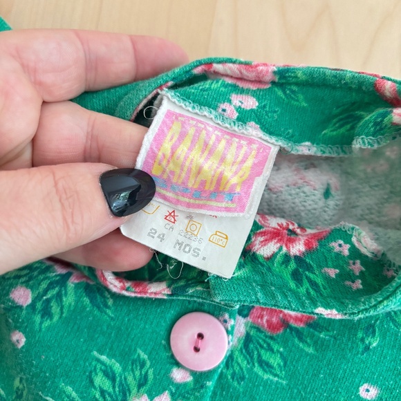 AWESOME vintage floral Banana Split set 24M - Picture 9 of 9